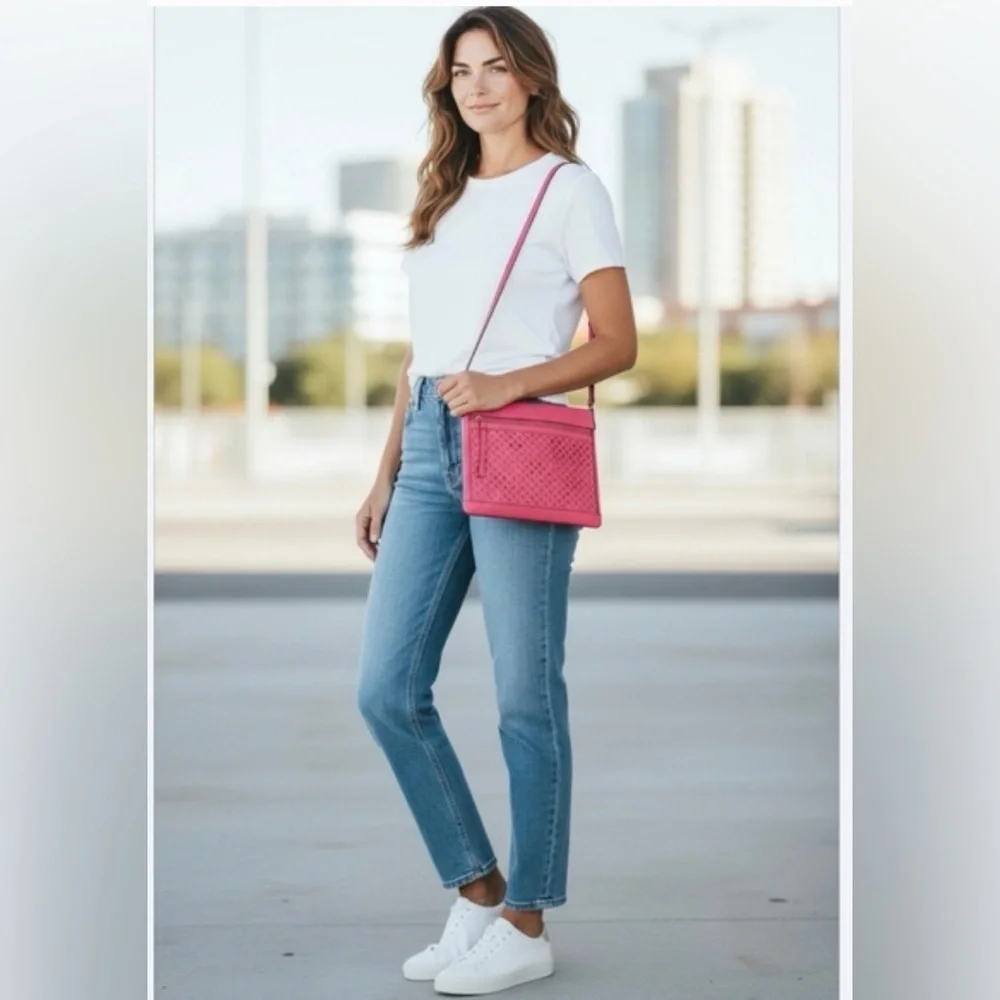 Kate Spade Perri Lane Bubbles Reidy Crossbody- Peony